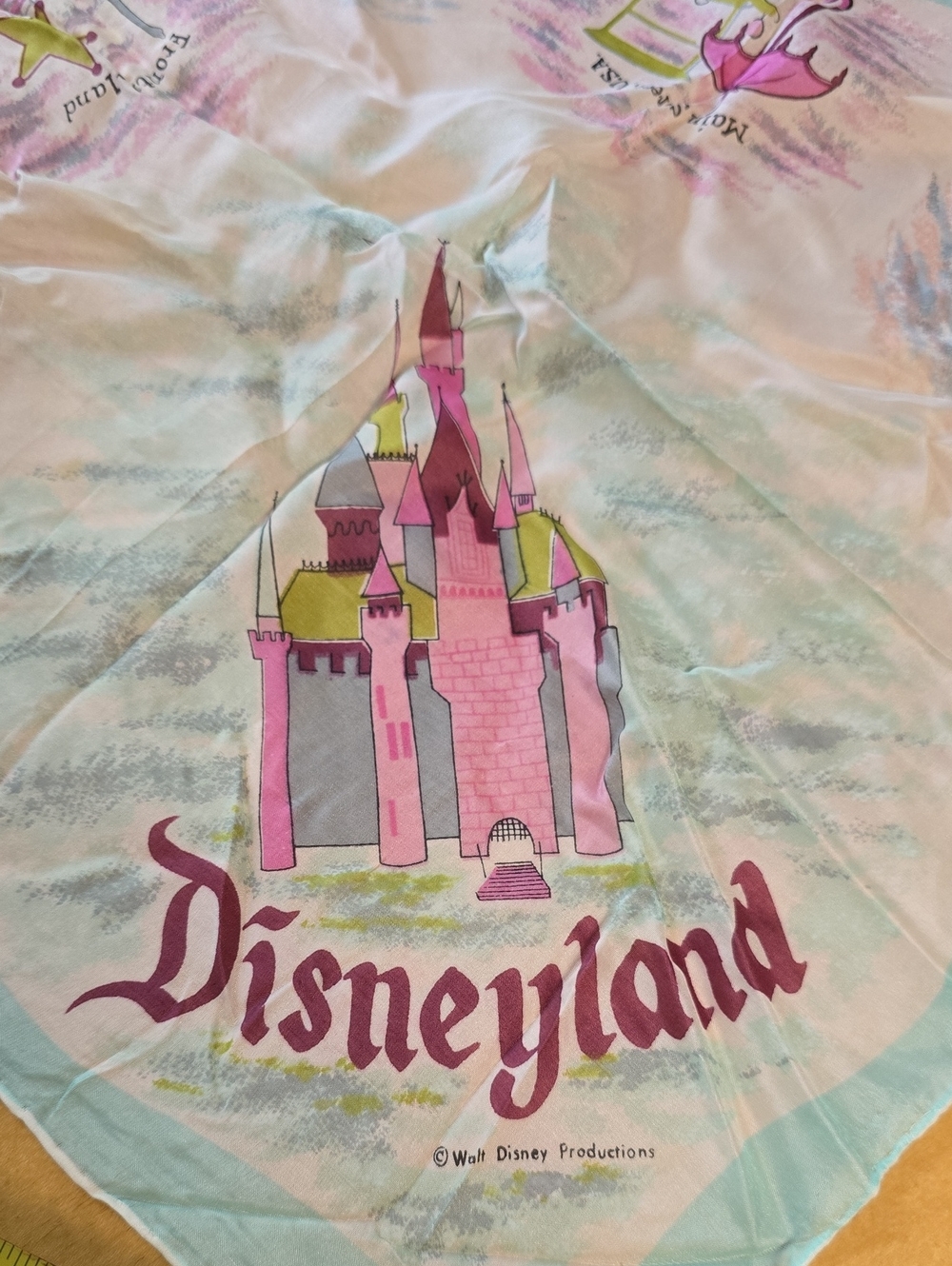Disney Pink Castle Print Scarf